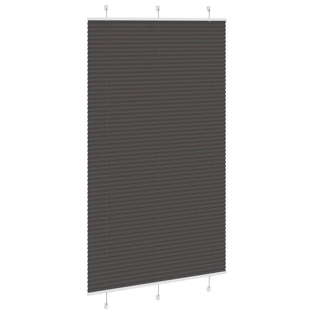 vidaXL Roleta plisowana czarna 115x200 cm Szerokość tkaniny 114,4 cm