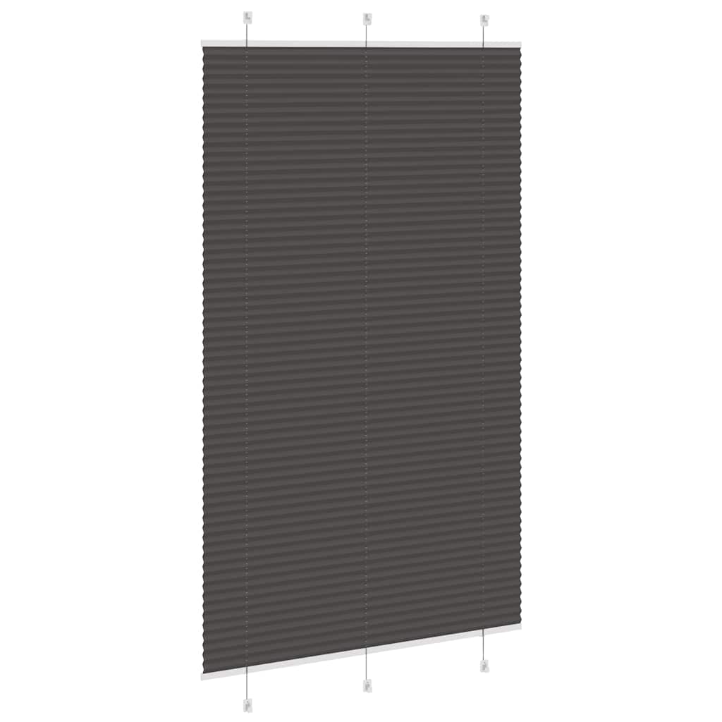 vidaXL Roleta plisowana czarna 115x200 cm Szerokość tkaniny 114,4 cm