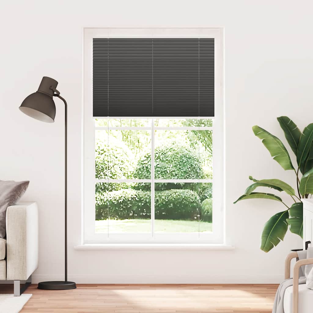 vidaXL Roleta plisowana czarna 120x200 cm Szerokość tkaniny 119,4 cm