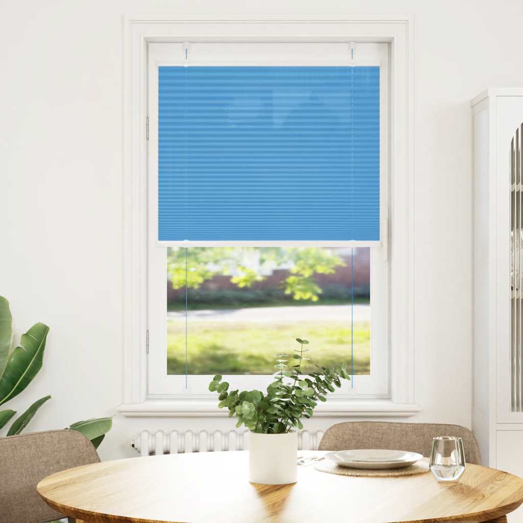 vidaXL Roleta plisowana niebieska 70x100 cm Szerokość tkaniny 69,4 cm