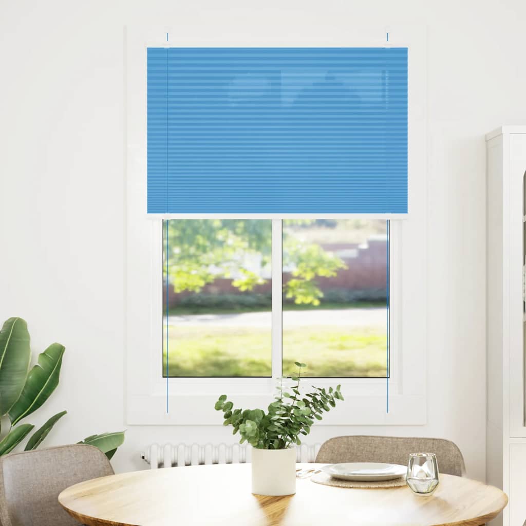 vidaXL Roleta plisowana niebieska 85x100 cm Szerokość tkaniny 84,4 cm
