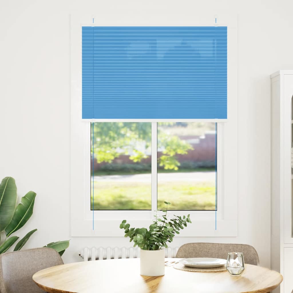 vidaXL Roleta plisowana niebieska 90x100 cm Szerokość tkaniny 89,4 cm