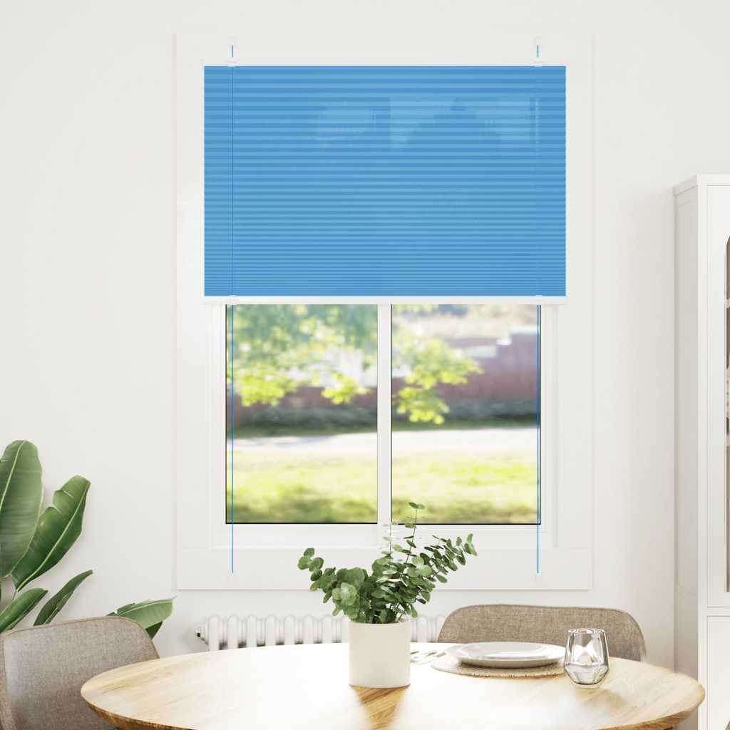 vidaXL Roleta plisowana niebieska 95x100 cm Szerokość tkaniny 94,4 cm