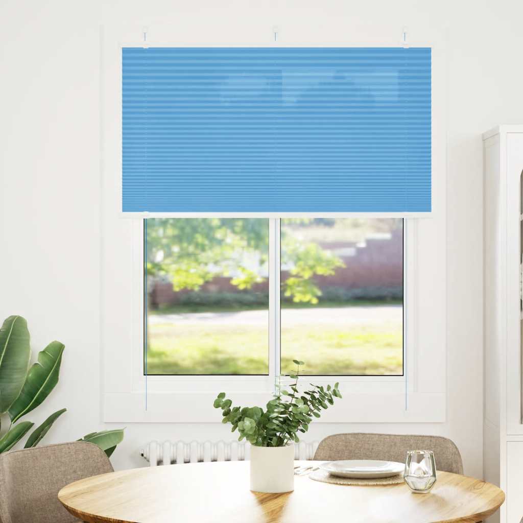 vidaXL Roleta plisowana niebieska 105x100 cm Szerokość tkaniny 104,4cm