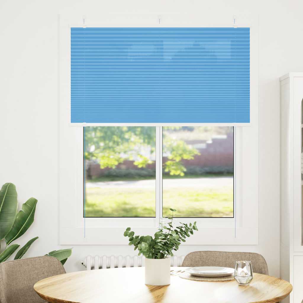 vidaXL Roleta plisowana niebieska 110x100 cm Szerokość tkaniny 109,4cm