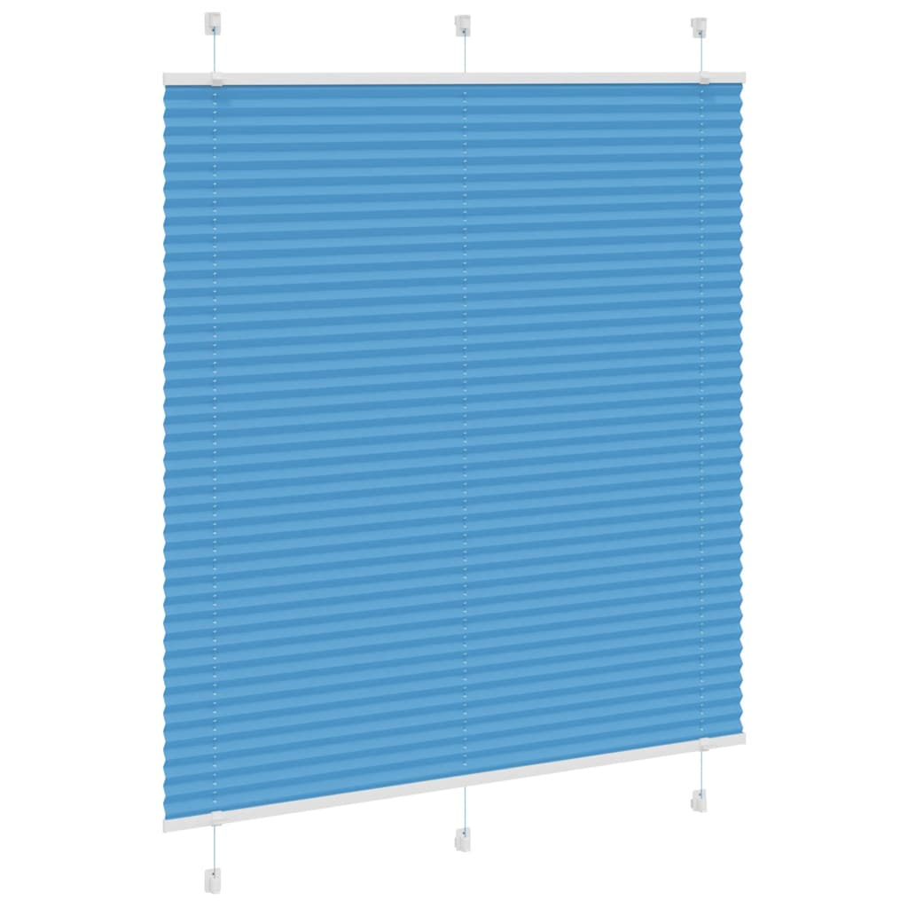 vidaXL Roleta plisowana niebieska 120x100 cm Szerokość tkaniny 119,4cm