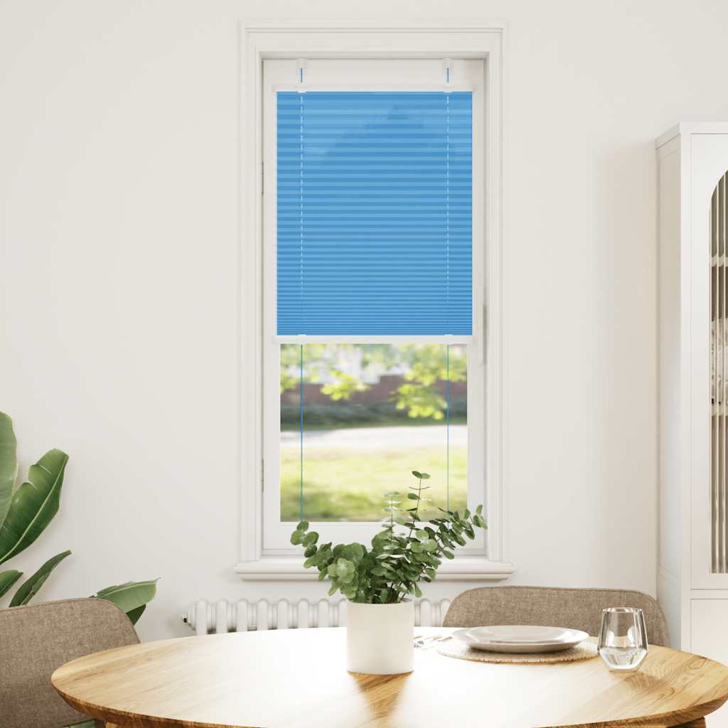 vidaXL Roleta plisowana niebieska 40x150 cm Szerokość tkaniny 39,4 cm