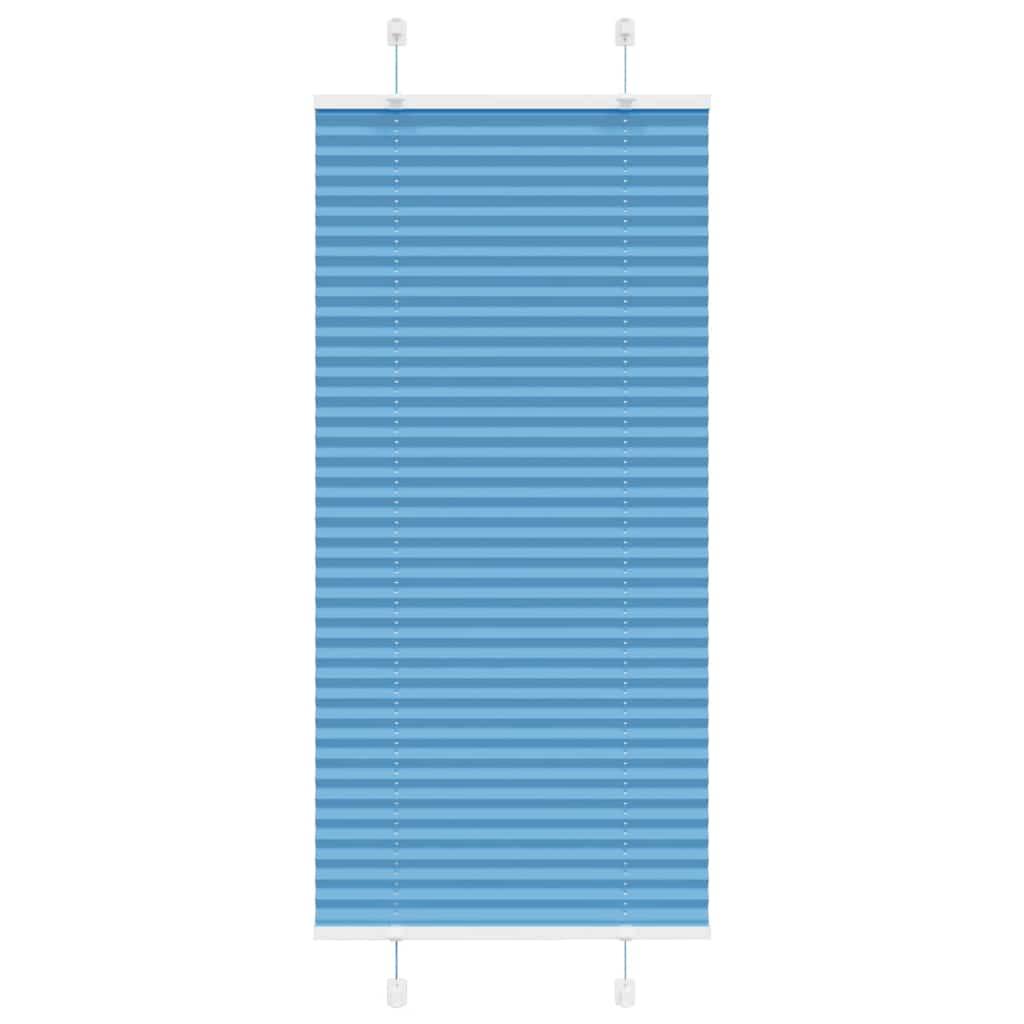 vidaXL Roleta plisowana niebieska 55x150 cm Szerokość tkaniny 54,4 cm