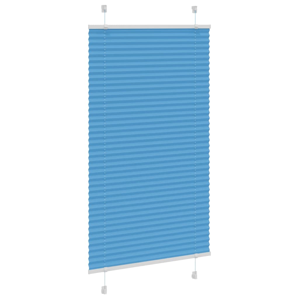 vidaXL Roleta plisowana niebieska 75x150 cm Szerokość tkaniny 74,4 cm