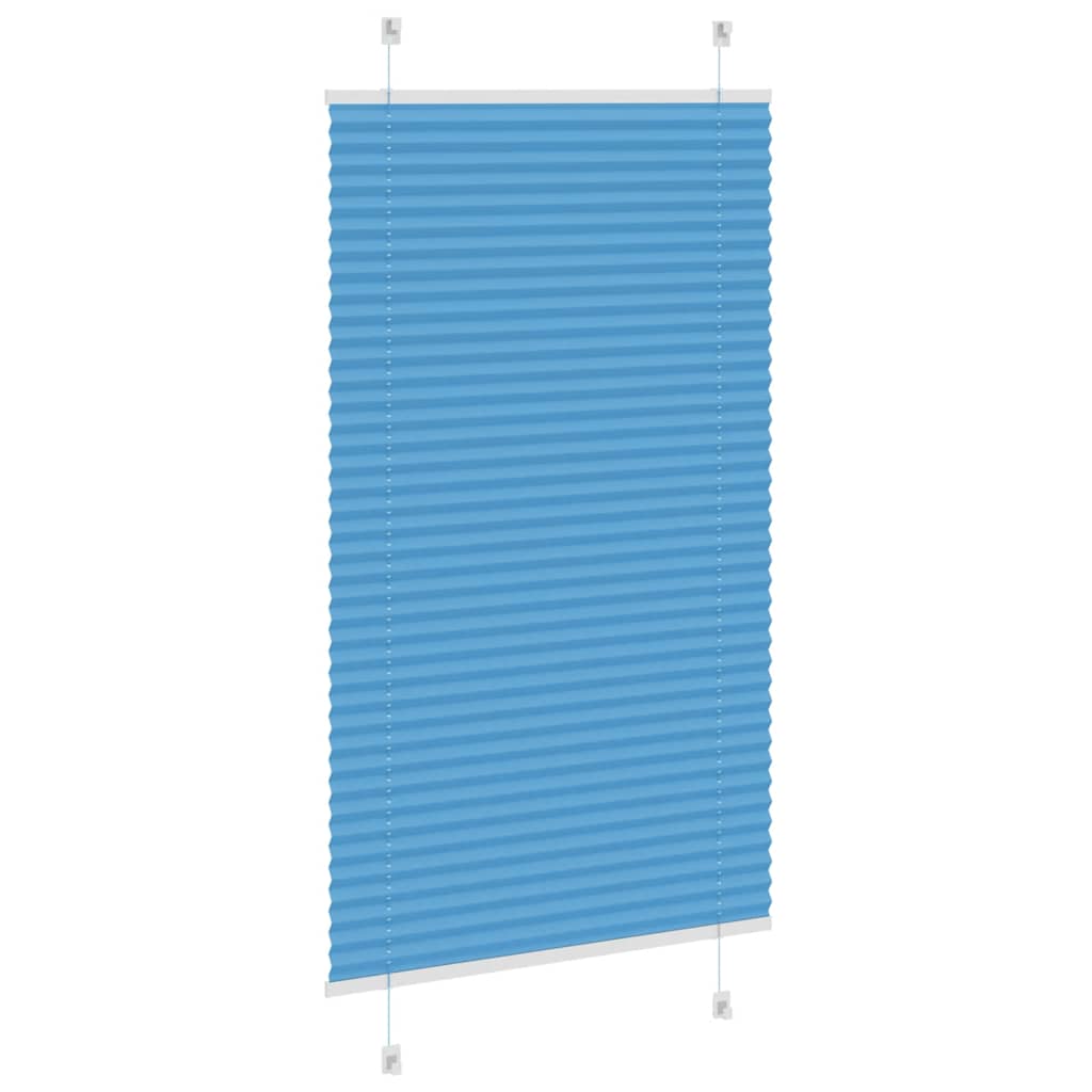vidaXL Roleta plisowana niebieska 75x150 cm Szerokość tkaniny 74,4 cm