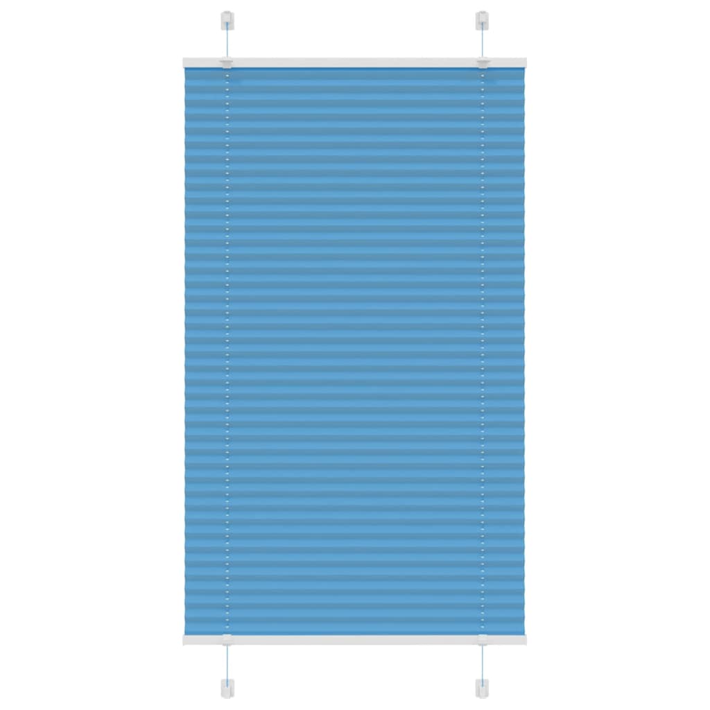 vidaXL Roleta plisowana niebieska 80x150 cm Szerokość tkaniny 79,4 cm