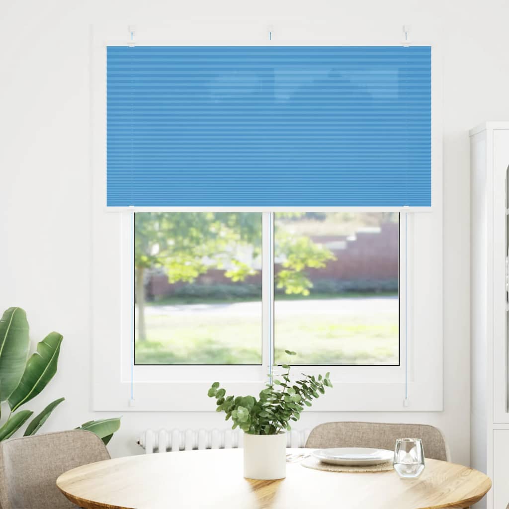vidaXL Roleta plisowana niebieska 120x150 cm Szerokość tkaniny 119,4cm