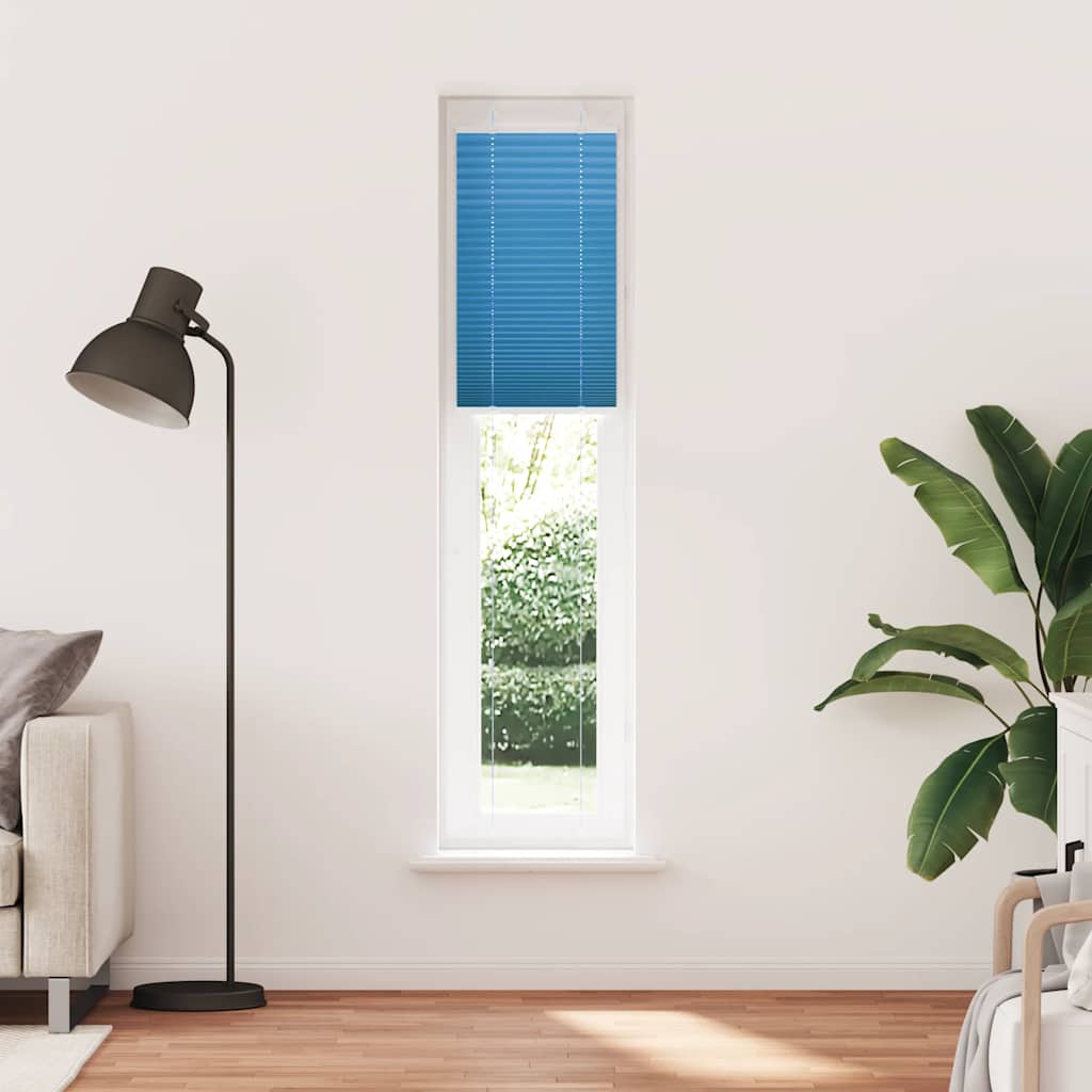 vidaXL Roleta plisowana niebieska 40x200 cm Szerokość tkaniny 39,4 cm