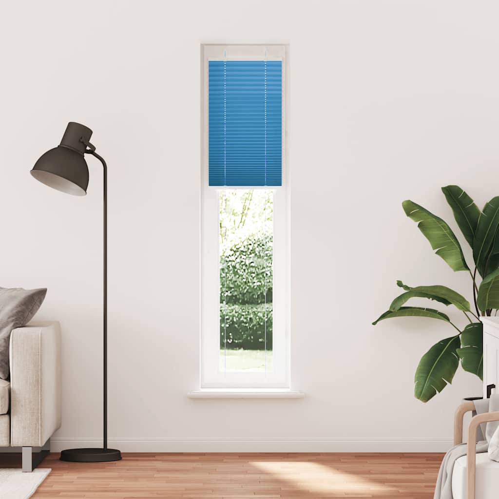 vidaXL Roleta plisowana niebieska 45x200 cm Szerokość tkaniny 44,4 cm