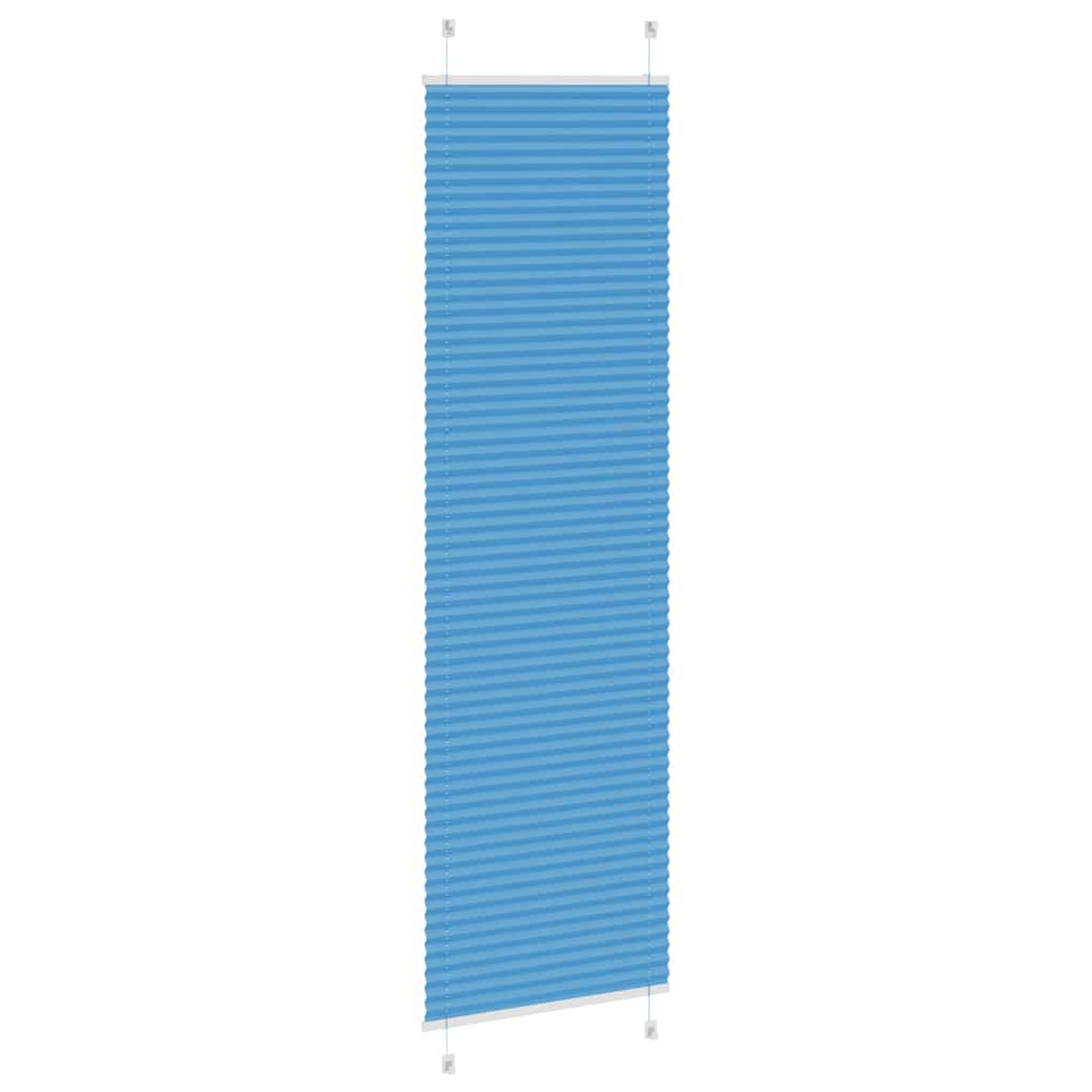 vidaXL Roleta plisowana niebieska 55x200 cm Szerokość tkaniny 54,4 cm