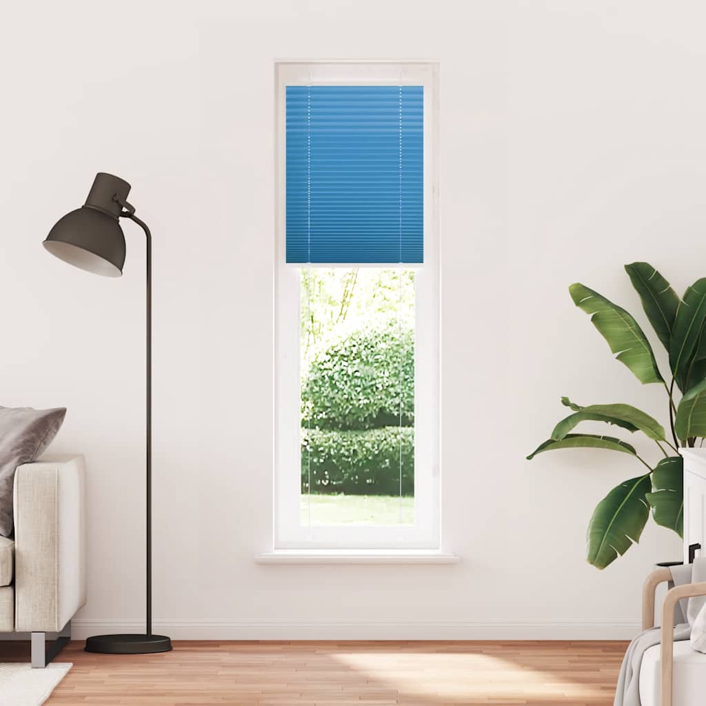 vidaXL Roleta plisowana niebieska 65x200 cm Szerokość tkaniny 64,4 cm