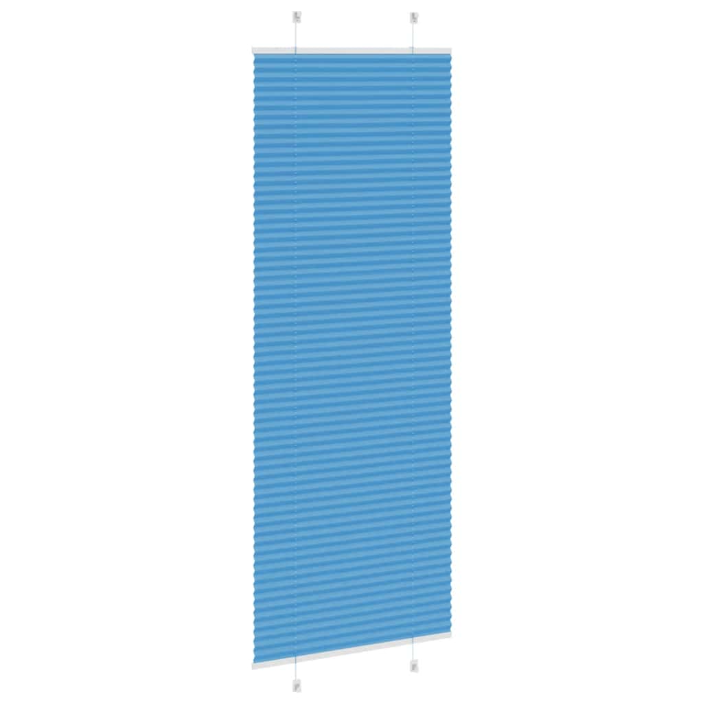vidaXL Roleta plisowana niebieska 75x200 cm Szerokość tkaniny 74,4 cm