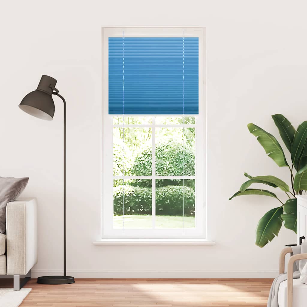 vidaXL Roleta plisowana niebieska 85x200 cm Szerokość tkaniny 84,4 cm