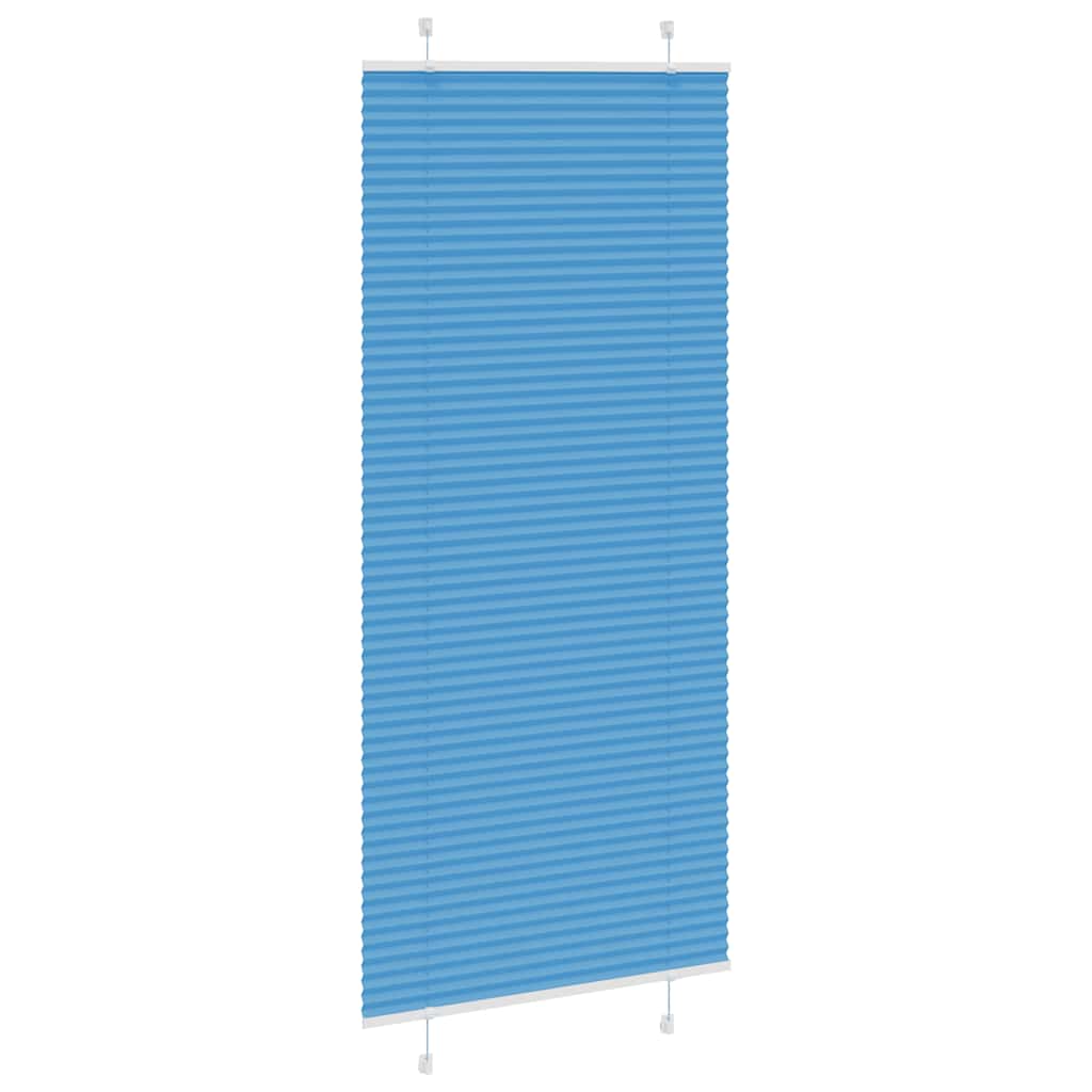 vidaXL Roleta plisowana niebieska 85x200 cm Szerokość tkaniny 84,4 cm