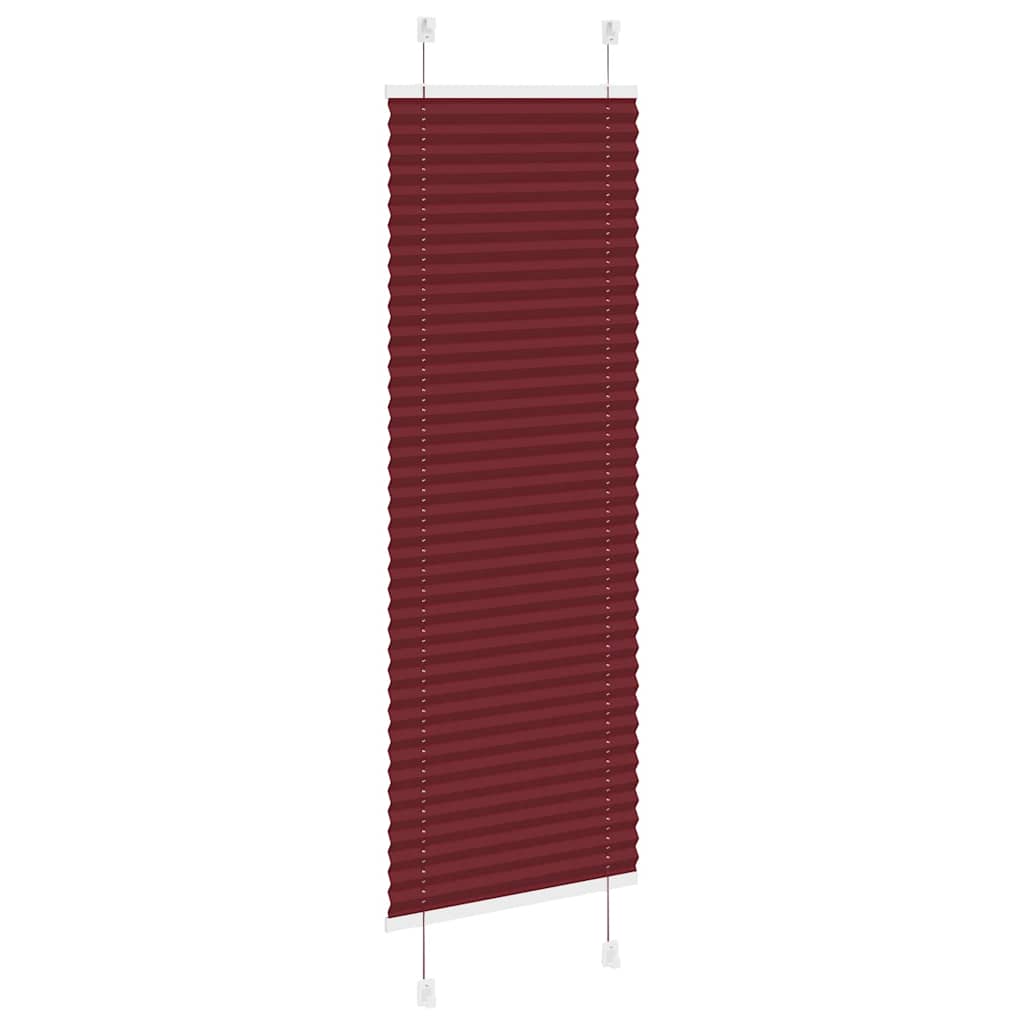 vidaXL Roleta plisowana Bordowy Czerwony 45x100 cm Szerokość tkaniny