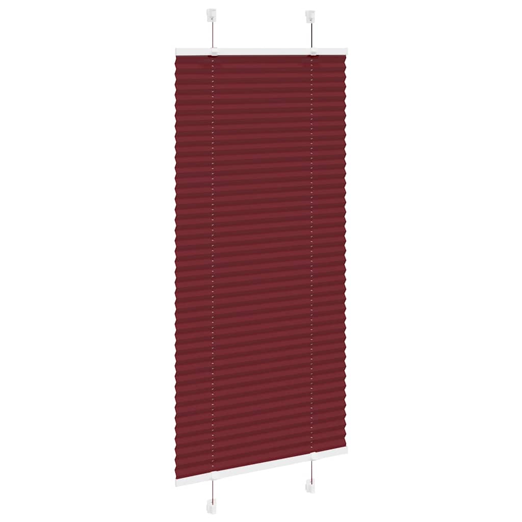vidaXL Roleta plisowana Bordowy Czerwony 60x100 cm Szerokość tkaniny