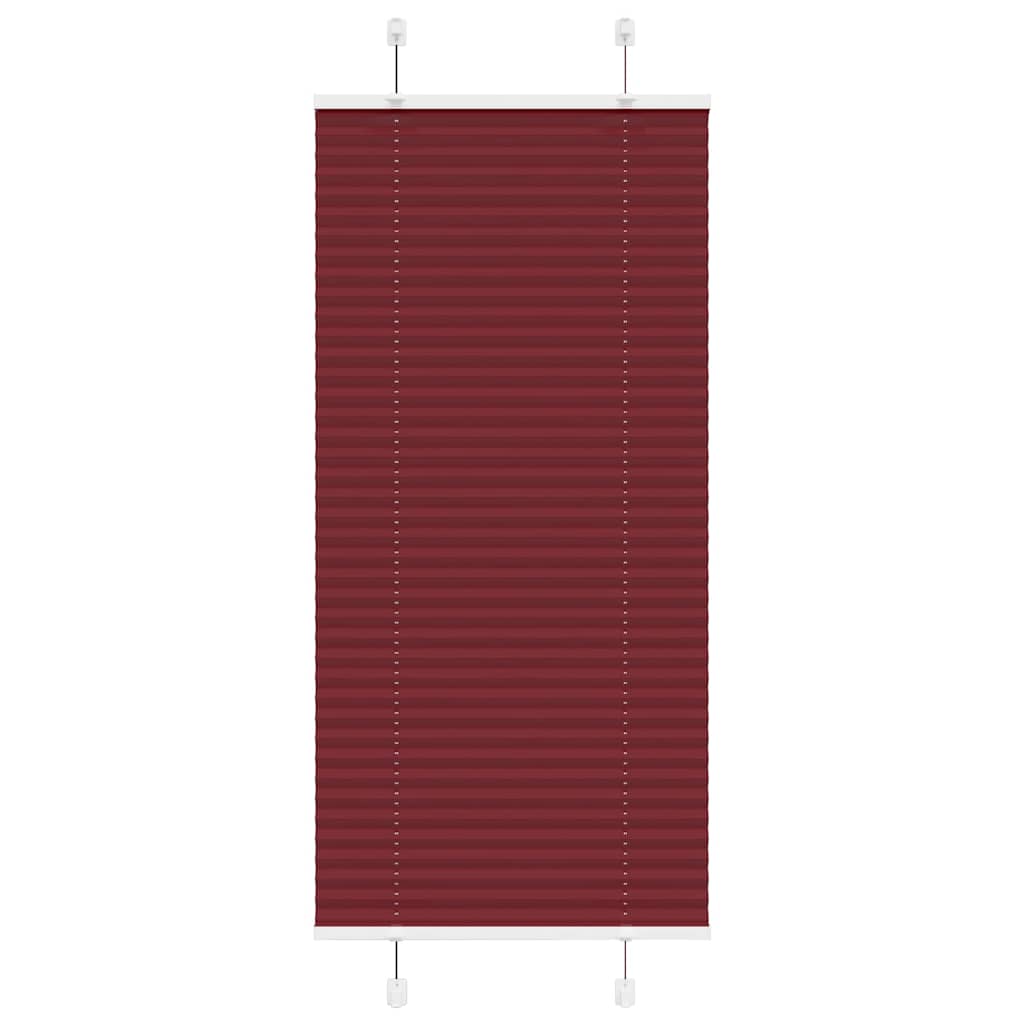 vidaXL Roleta plisowana Bordowy Czerwony 65x100 cm Szerokość tkaniny