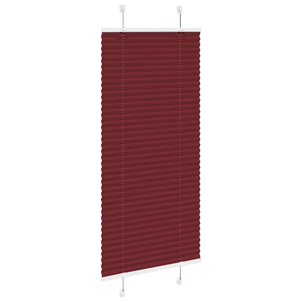 vidaXL Roleta plisowana Bordowy Czerwony 65x100 cm Szerokość tkaniny