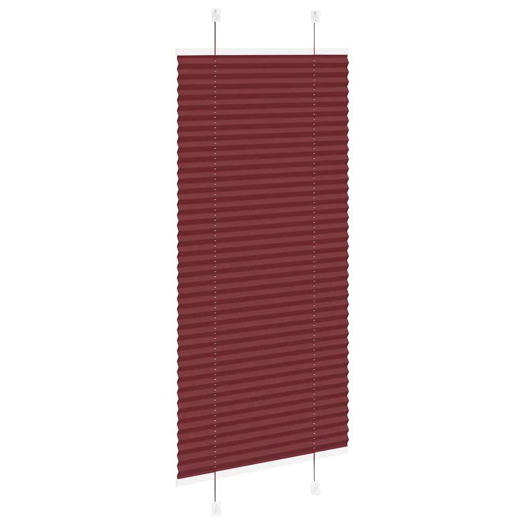 vidaXL Roleta plisowana Bordowy Czerwony 65x100 cm Szerokość tkaniny