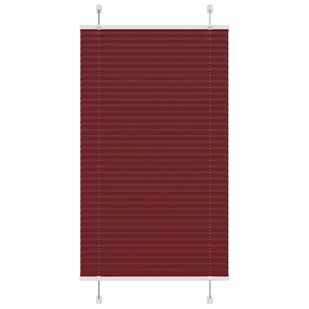 vidaXL Roleta plisowana Bordowy Czerwony 75x100 cm Szerokość tkaniny