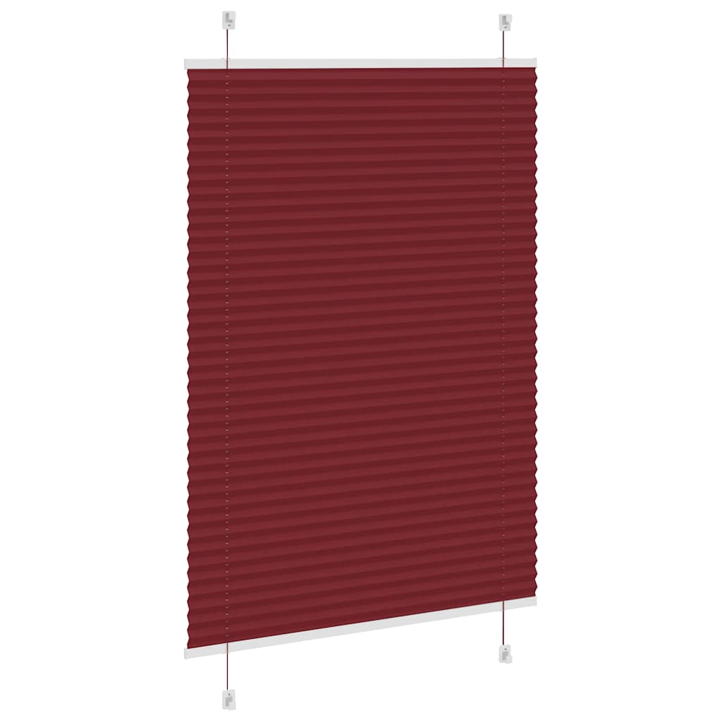 vidaXL Roleta plisowana Bordowy Czerwony 90x100 cm Szerokość tkaniny