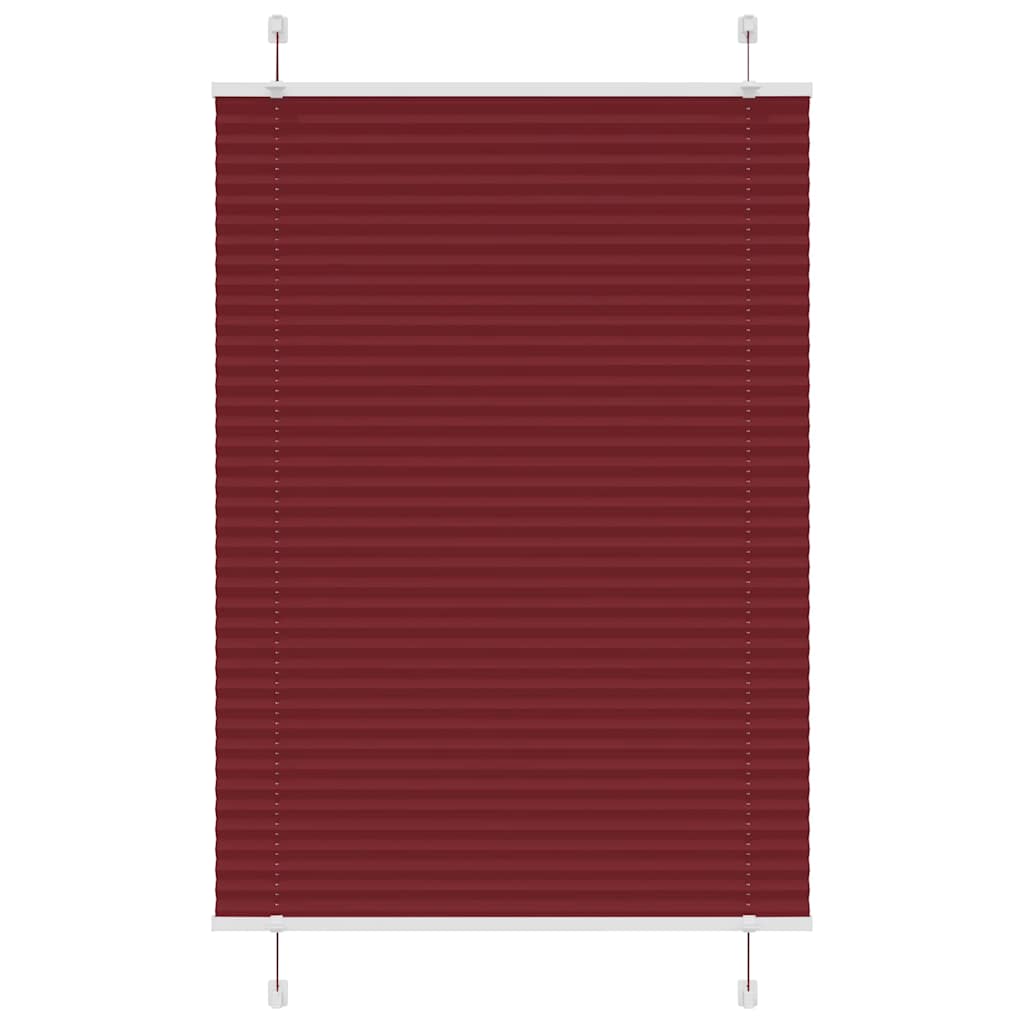 vidaXL Roleta plisowana Bordowy Czerwony 95x100 cm Szerokość tkaniny