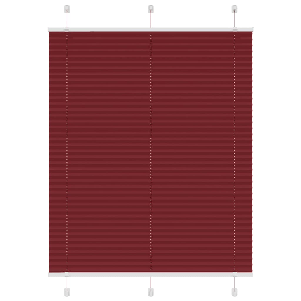 vidaXL Roleta plisowana Bordowy Czerwony 110x100 cm Szerokość tkaniny