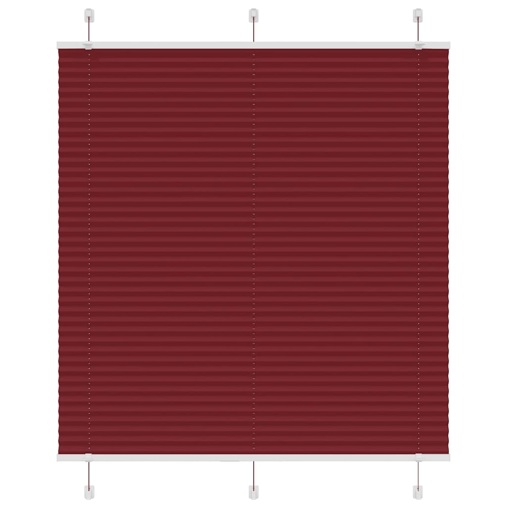 vidaXL Roleta plisowana Bordowy Czerwony 120x100 cm Szerokość tkaniny