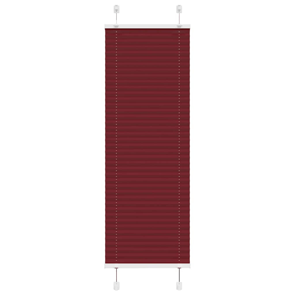 vidaXL Roleta plisowana Bordowy Czerwony 45x150 cm Szerokość tkaniny