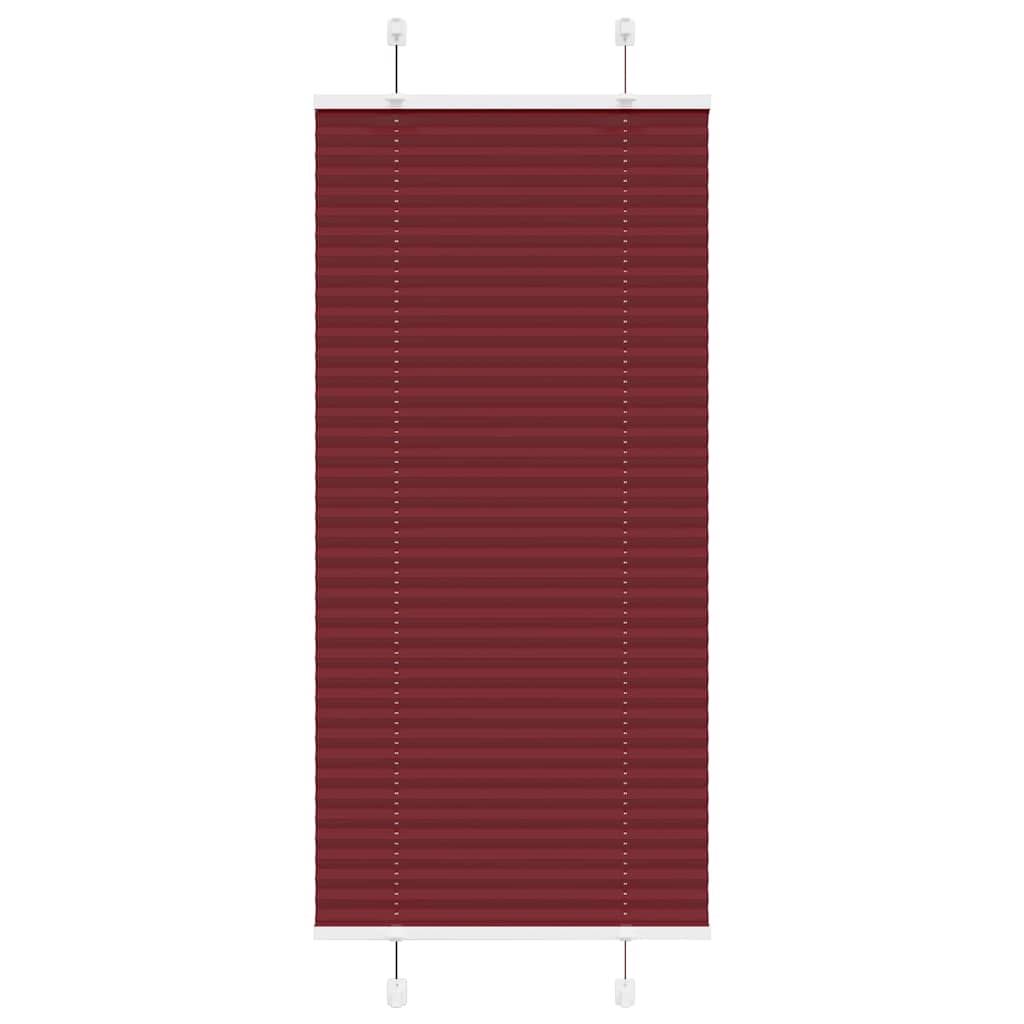 vidaXL Roleta plisowana Bordowy Czerwony 65x150 cm Szerokość tkaniny