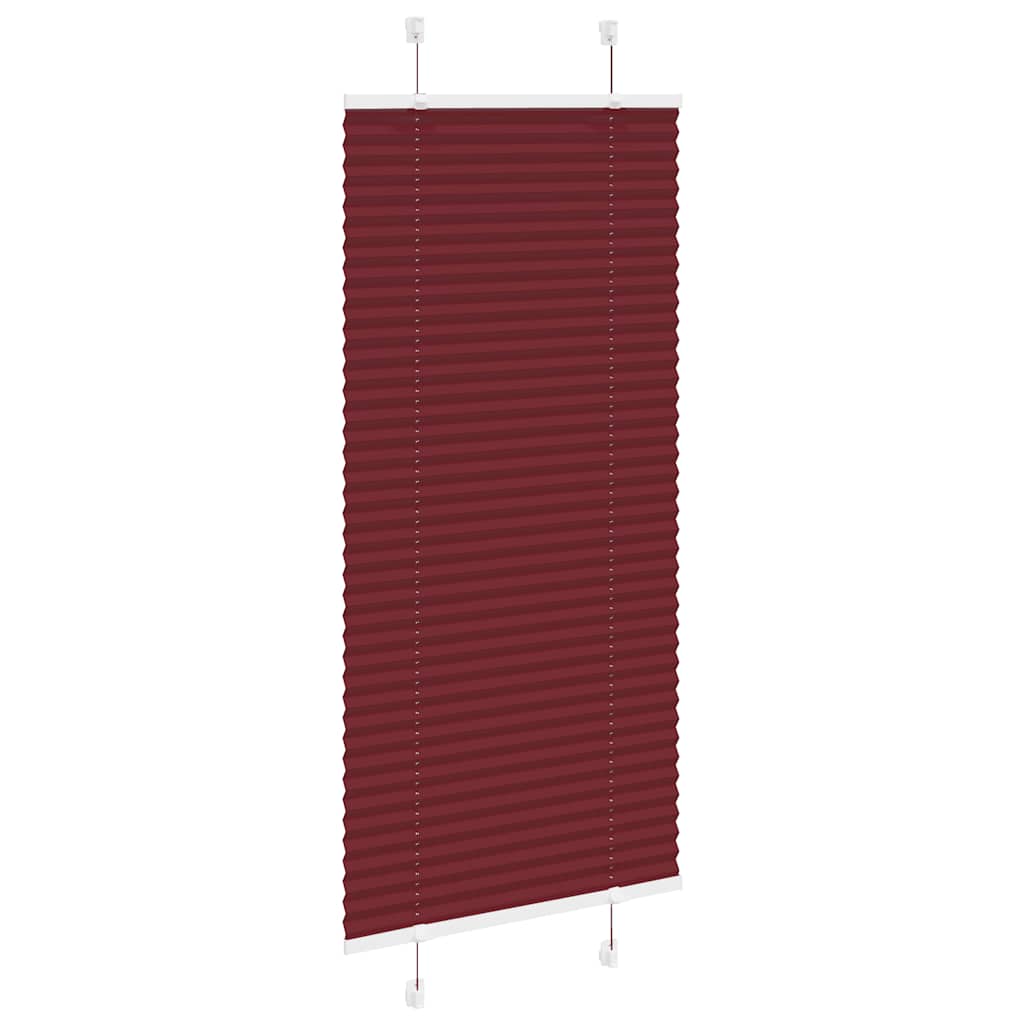 vidaXL Roleta plisowana Bordowy Czerwony 65x150 cm Szerokość tkaniny