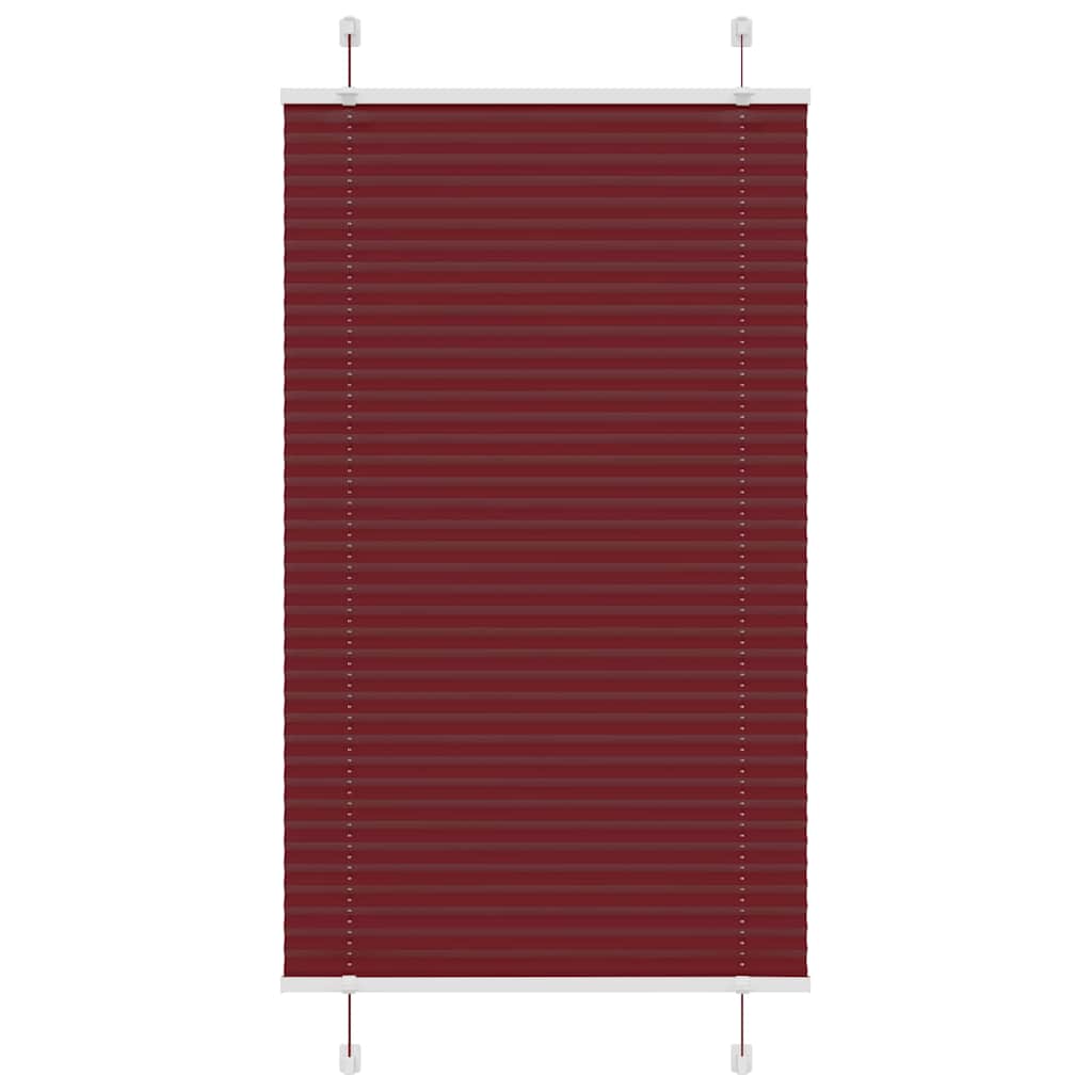 vidaXL Roleta plisowana Bordowy Czerwony 70x150 cm Szerokość tkaniny