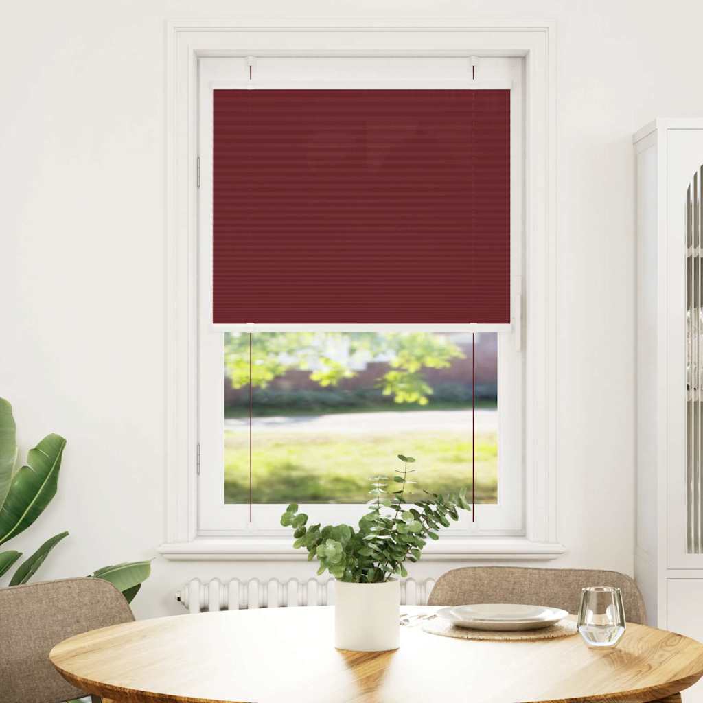 vidaXL Roleta plisowana Bordowy Czerwony 70x150 cm Szerokość tkaniny