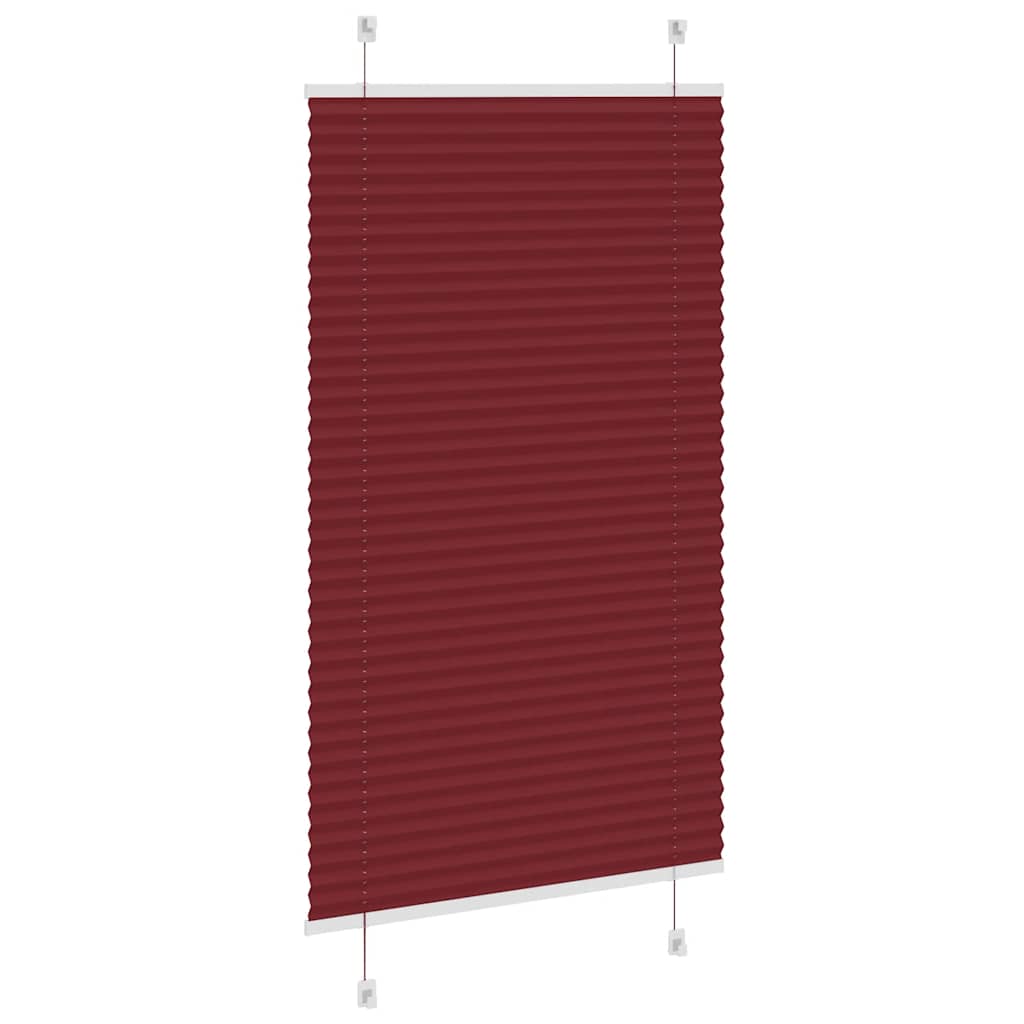 vidaXL Roleta plisowana Bordowy Czerwony 70x150 cm Szerokość tkaniny