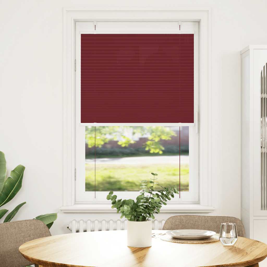 vidaXL Roleta plisowana Bordowy Czerwony 75x150 cm Szerokość tkaniny