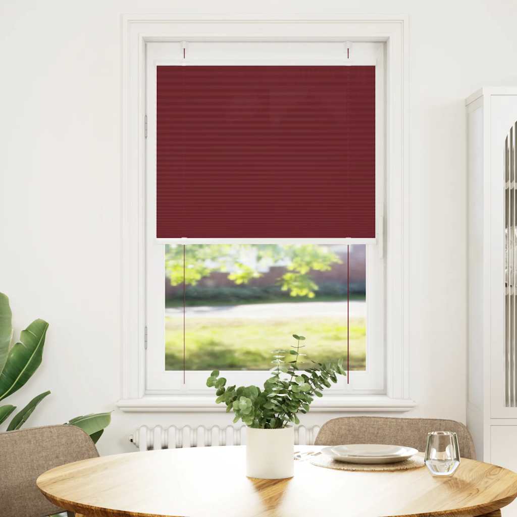 vidaXL Roleta plisowana Bordowy Czerwony 80x150 cm Szerokość tkaniny