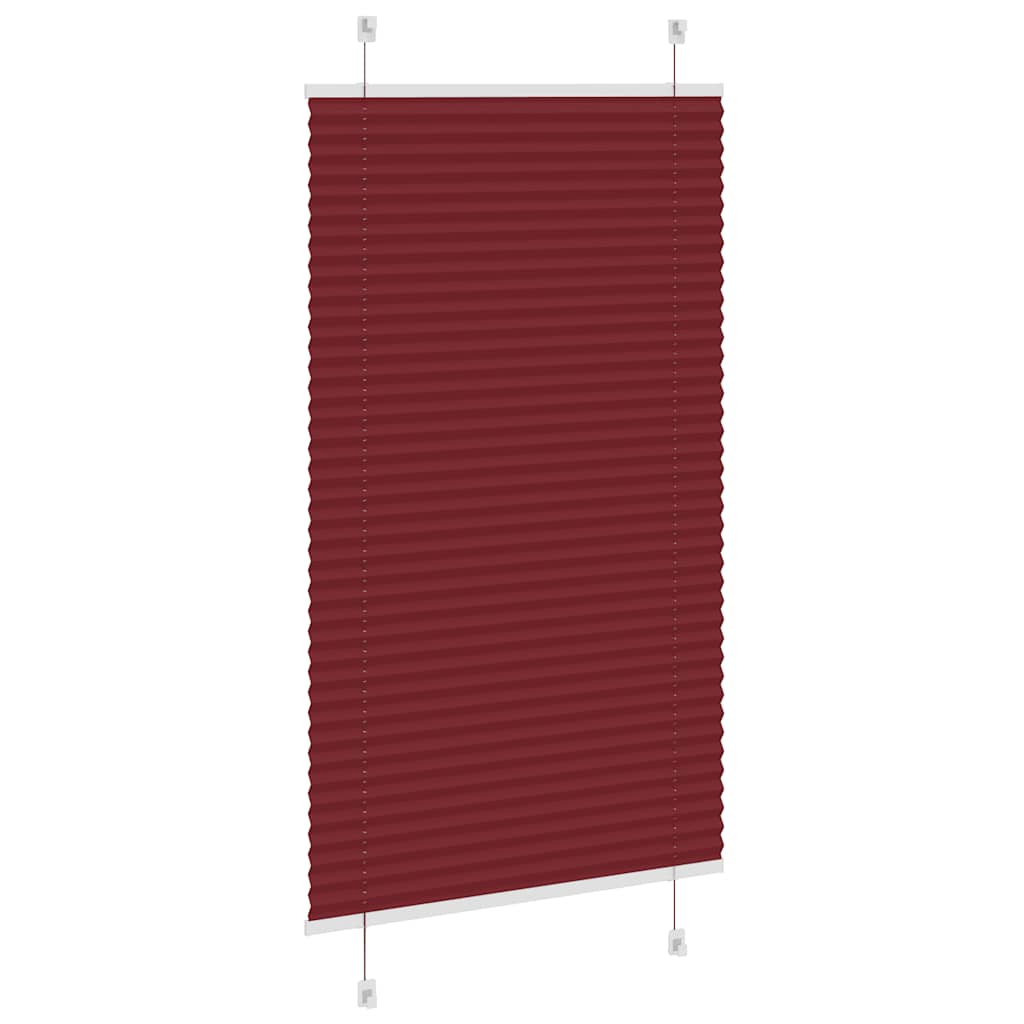 vidaXL Roleta plisowana Bordowy Czerwony 80x150 cm Szerokość tkaniny