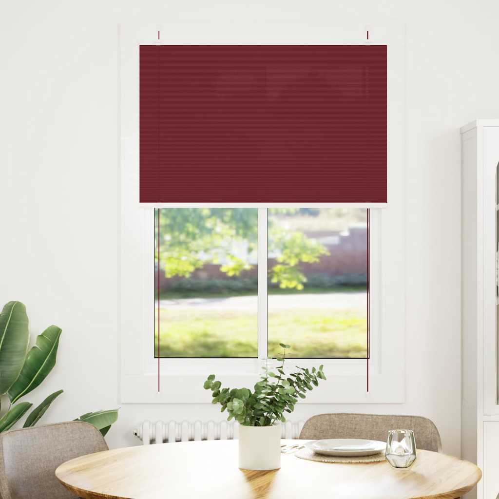 vidaXL Roleta plisowana Bordowy Czerwony 85x150 cm Szerokość tkaniny