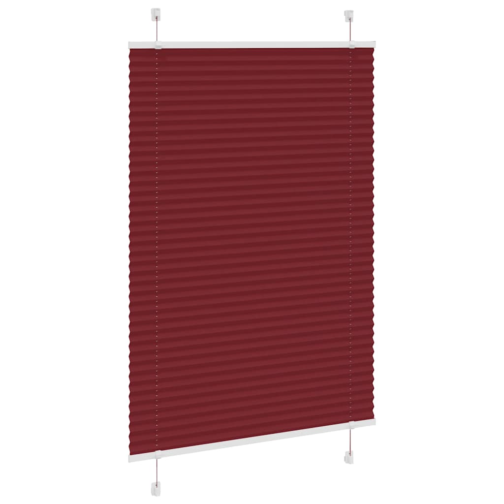 vidaXL Roleta plisowana Bordowy Czerwony 85x150 cm Szerokość tkaniny