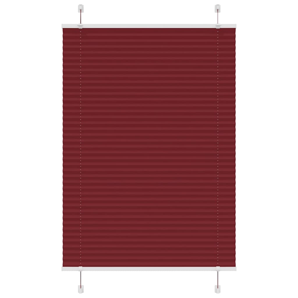 vidaXL Roleta plisowana Bordowy Czerwony 95x150 cm Szerokość tkaniny