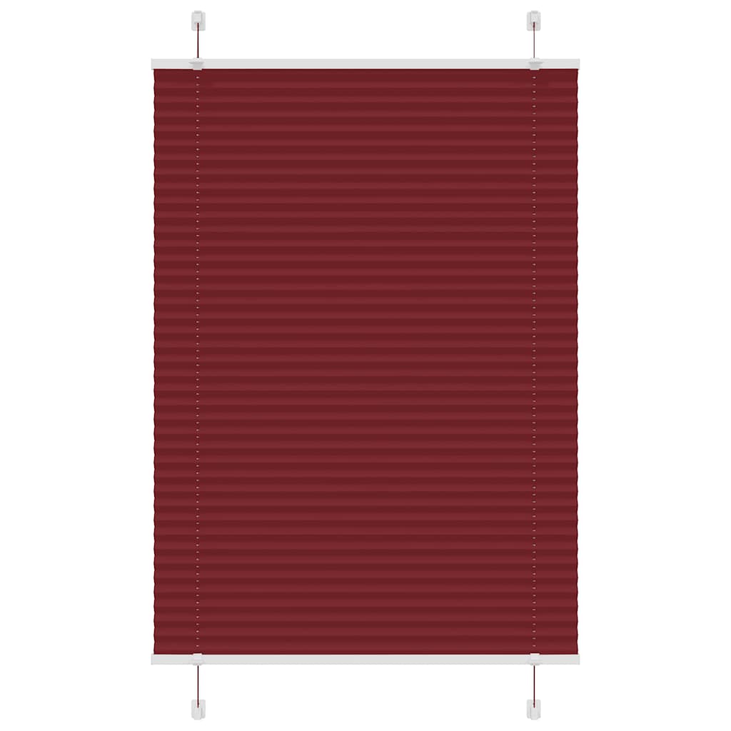 vidaXL Roleta plisowana Bordowy Czerwony 100x150 cm Szerokość tkaniny