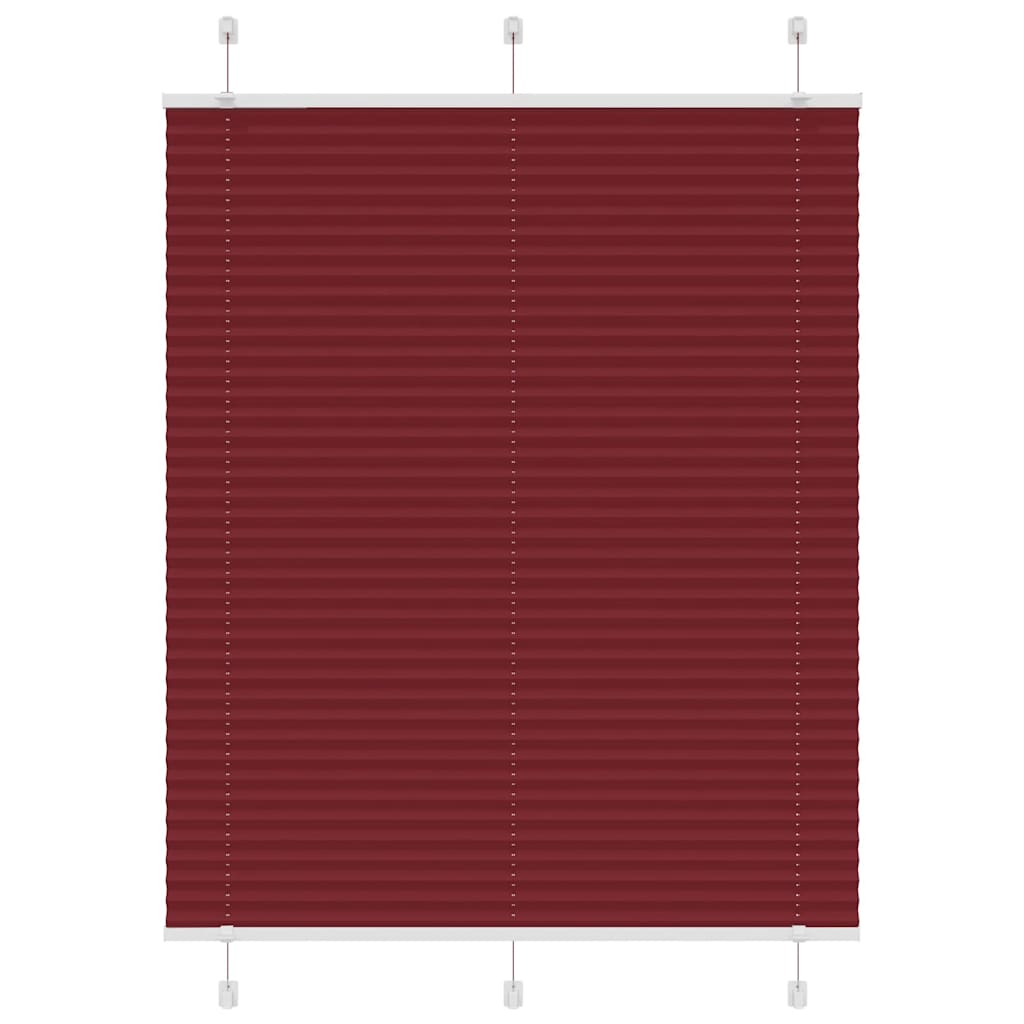 vidaXL Roleta plisowana Bordowy Czerwony 105x150 cm Szerokość tkaniny