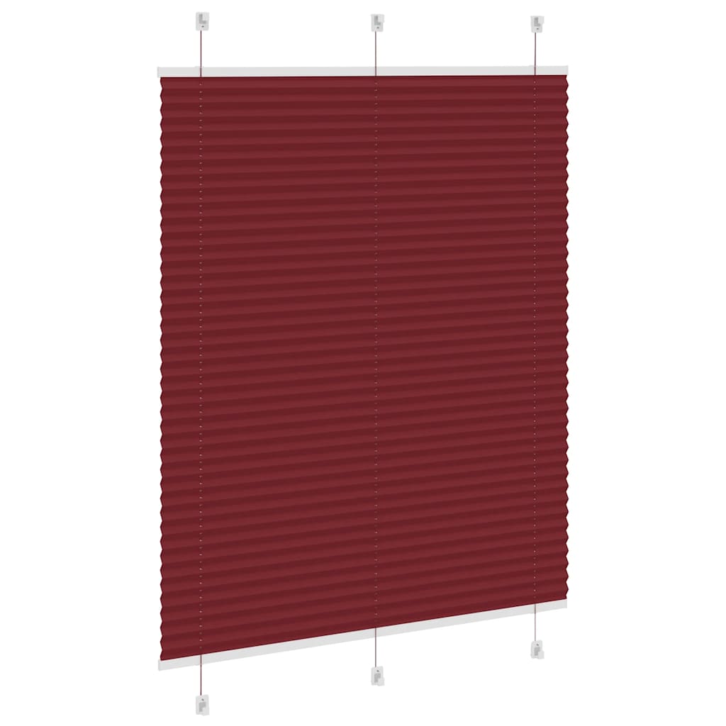 vidaXL Roleta plisowana Bordowy Czerwony 105x150 cm Szerokość tkaniny