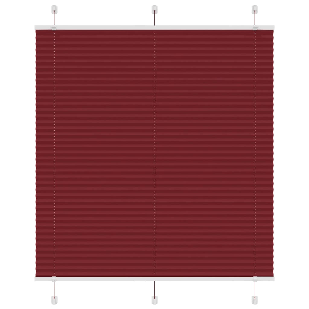 vidaXL Roleta plisowana Bordowy Czerwony 115x150 cm Szerokość tkaniny