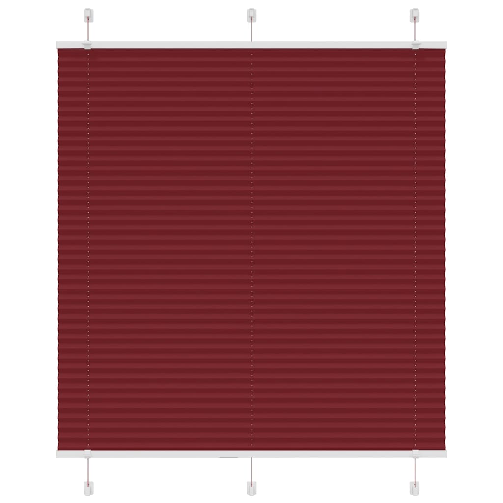 vidaXL Roleta plisowana Bordowy Czerwony 120x150 cm Szerokość tkaniny